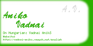 aniko vadnai business card